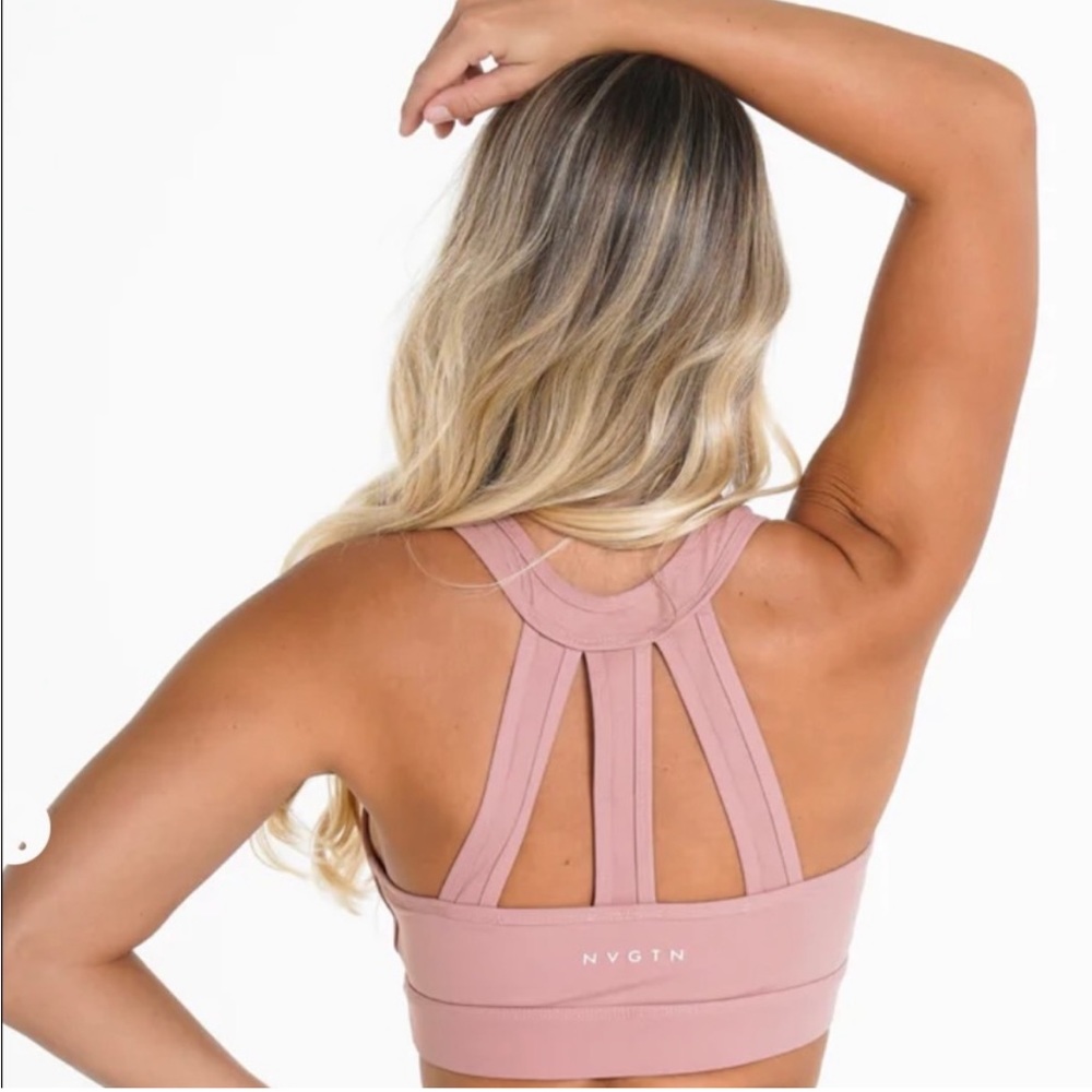 NVGTN Mauve Pink Strappy Sports Bra